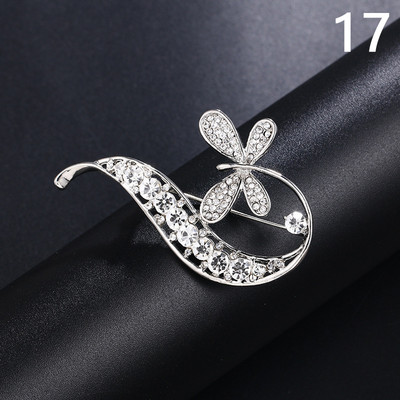 Μόδα κράμα μαργαριτάρι καρφίτσα στρας Γυναικεία κομψά ρούχα Κασκόλ Κασκόλ Καρφίτσες πόρπης Κοσμήματα στρογγυλή ανθοδέσμη Καρφίτσα καρφίτσα