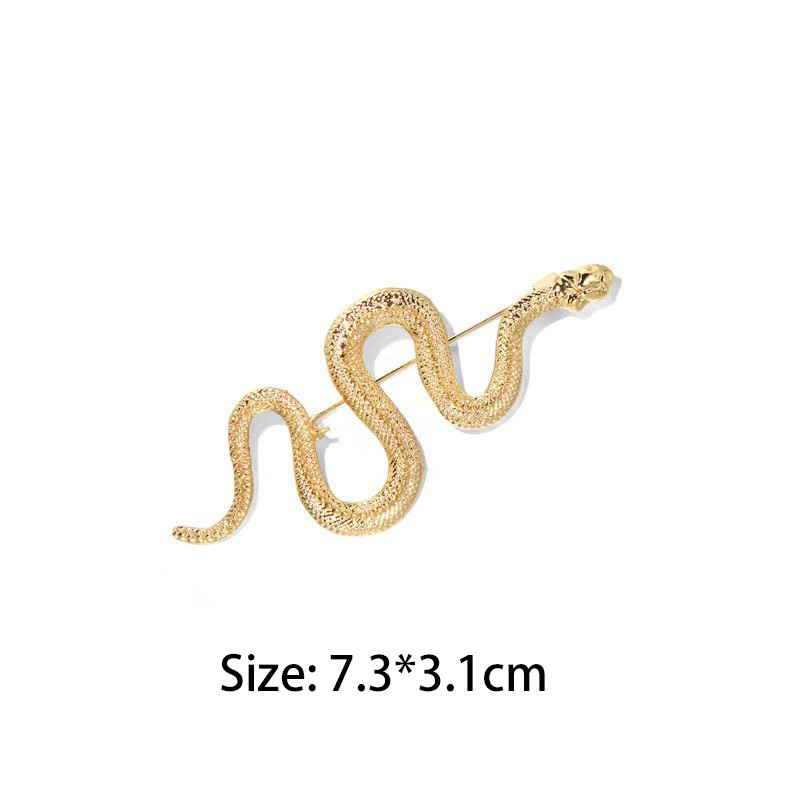 Vintažinės gyvatės sagės smeigtukas Aukso spalvos perdėtas gyvūnų emalio ženklelis Paltas atvartų segtukai Moterų Vyrų Vakarėlis Vestuvės Papuošalai Dovanos