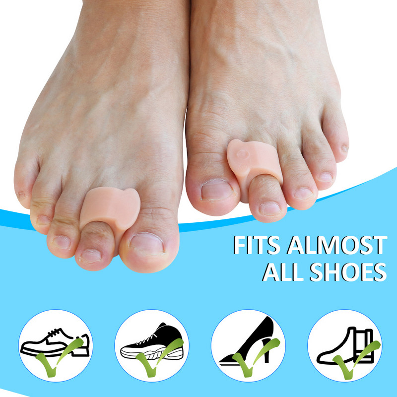 Pexmen 2/4/10Pcs Soft Gel Toe Separators Toe Spacers Bunion Corrector για επικάλυψη Hallux Valgus και Hammertoe Foot Care Tool