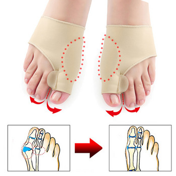 2Pcs=1 Pair Toe Corrector Orthotics Foot Foot Care Bone Thumb Adjuster Διόρθωση Μαλακές κάλτσες πεντικιούρ ισιωτικό κότσι