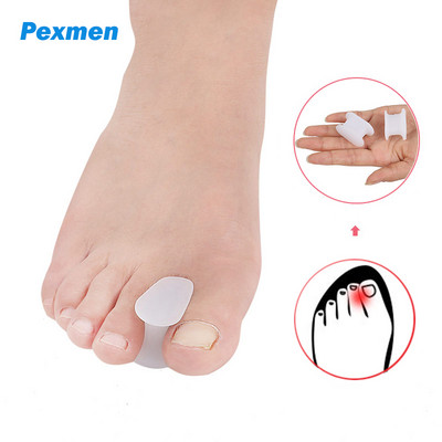 Pexmen 2/4/10 vnt Gelinis pirštų atskyriklis Hallux Valgus Bunion Corrector tiesintuvas Minkštas silikoninis pirštų apsauga Spacer pėdų priežiūros įrankis