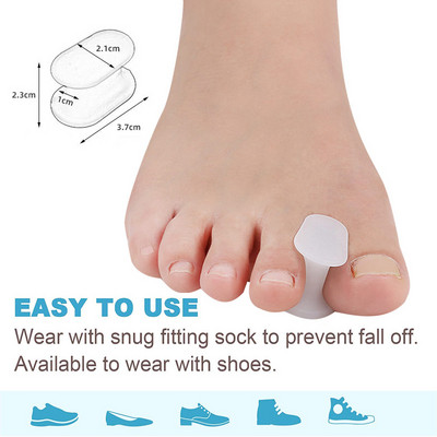 Pexmen 2/4/10 tk geelvarvaste eraldaja Hallux Valgus Bunion Corrector sirgendaja, pehme silikoonist varvaste kaitsja Spacer jalahooldusvahend