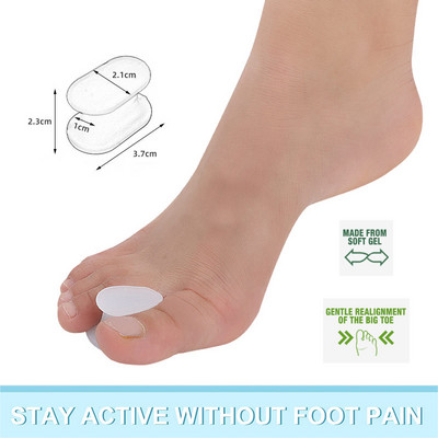 Pexmen 2/4/10 tk geelvarvaste eraldaja Hallux Valgus Bunion Corrector sirgendaja, pehme silikoonist varvaste kaitsja Spacer jalahooldusvahend