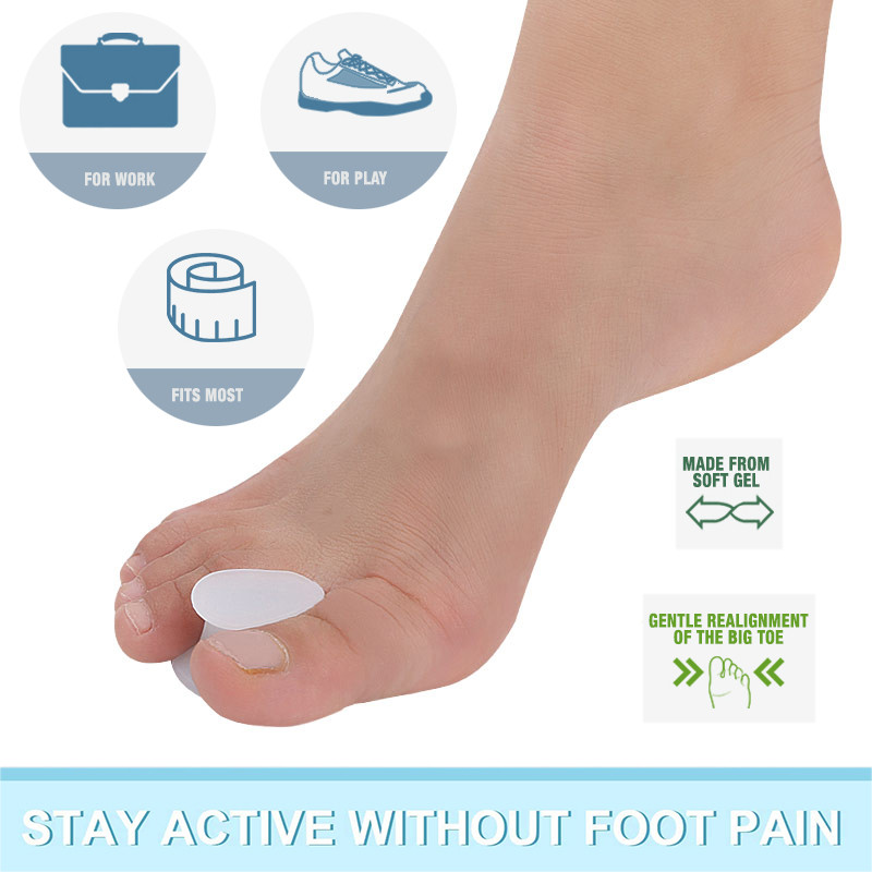 Pexmen 2/4/10 tk geelvarvaste eraldaja Hallux Valgus Bunion Corrector sirgendaja, pehme silikoonist varvaste kaitsja Spacer jalahooldusvahend