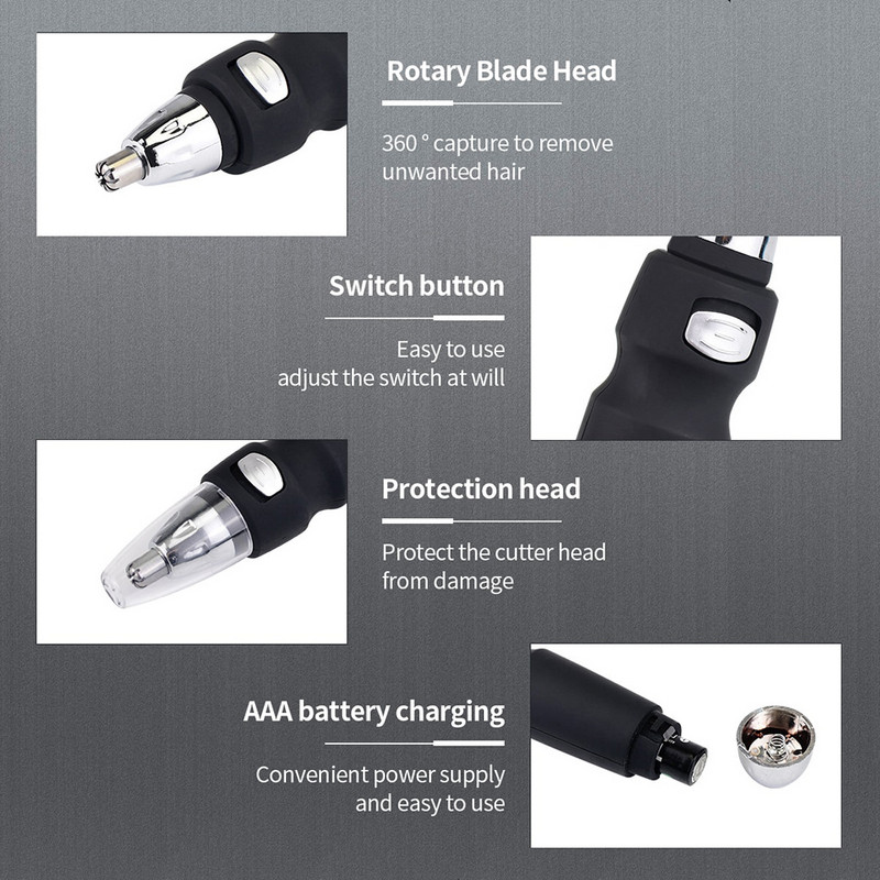 Elektromos orrfülvágó orrszőrvágó férfiaknak borotválkozó szőrtelenítés Borotválkozás borotva szakálltisztító gép Arcápolás