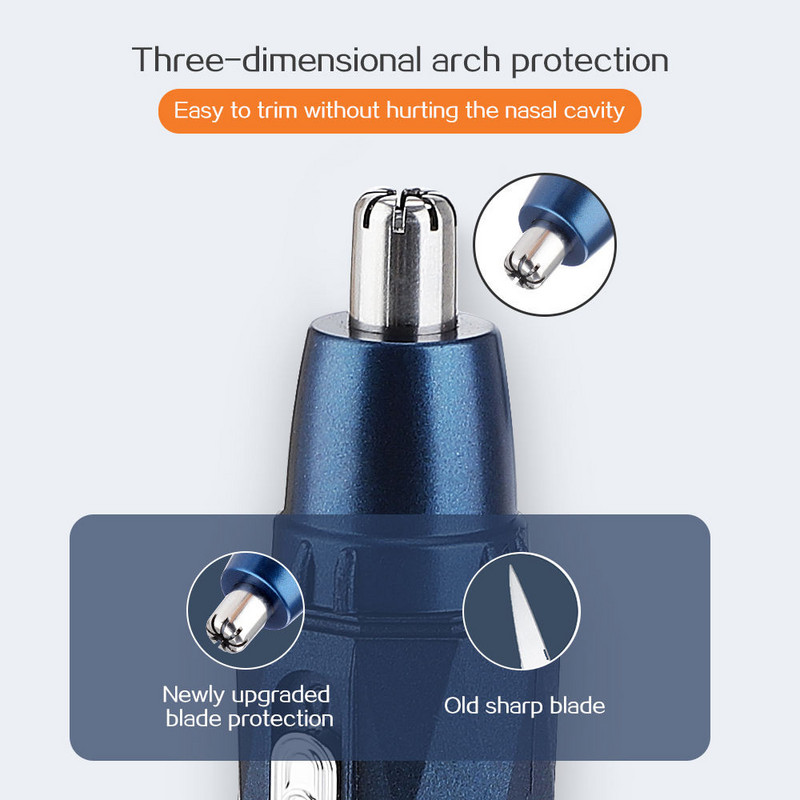 Punjivi trimer za dlačice u nosu koji se može prati Sigurna njega lica Muškarci za brijanje Uklanjanje dlačica Električni brijaći trimer za nos i uši Brijač za bradu