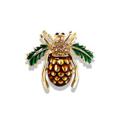 Shmik Fruit Enmale Bee prossinõel naistele Meestele Armsad peen putukate seeria metallist märgid Kristallist peen korsaaksessuaarid