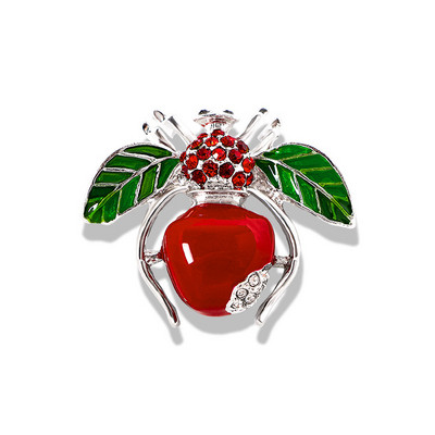 Shmik Fruit Enmale Bee prossinõel naistele Meestele Armsad peen putukate seeria metallist märgid Kristallist peen korsaaksessuaarid