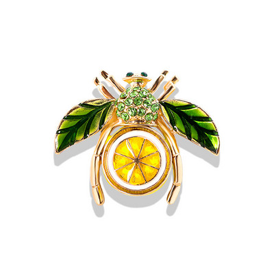 Shmik Fruit Enmale Bee prossinõel naistele Meestele Armsad peen putukate seeria metallist märgid Kristallist peen korsaaksessuaarid