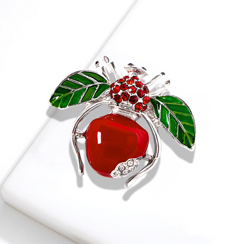 Shmik Fruit Enmale Bee prossinõel naistele Meestele Armsad peen putukate seeria metallist märgid Kristallist peen korsaaksessuaarid