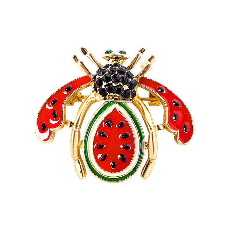 Shmik Fruit Enmale Bee prossinõel naistele Meestele Armsad peen putukate seeria metallist märgid Kristallist peen korsaaksessuaarid