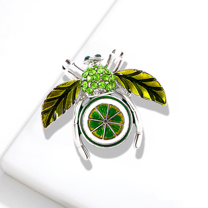 Shmik Fruit Enmale Bee prossinõel naistele Meestele Armsad peen putukate seeria metallist märgid Kristallist peen korsaaksessuaarid