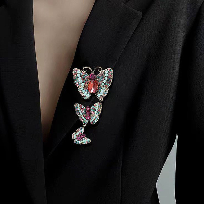 Nové kamienkové motýlie brošne pre ženy, vintage motýle, hmyz, párty, ležérne brošne, klopové špendlíky, odznak, šperky, darčeky