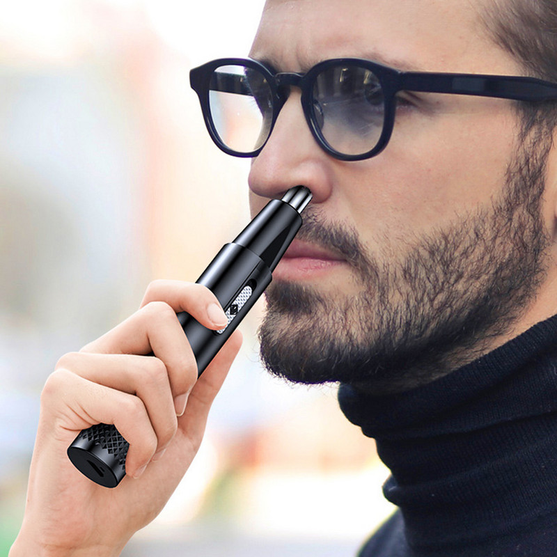 Ηλεκτρική κουρευτική μύτη USB Επαναφορτιζόμενη κουρευτική μηχανή αφαίρεσης αυτιών μύτης Ξυριστική μηχανή για γένια Ξυράφι με πλενόμενη λεπίδα Περιποίηση προσώπου