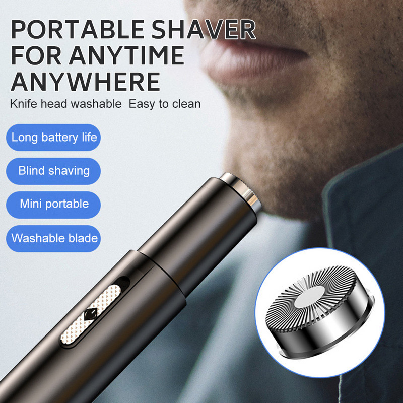 Ηλεκτρική κουρευτική μύτη USB Επαναφορτιζόμενη κουρευτική μηχανή αφαίρεσης αυτιών μύτης Ξυριστική μηχανή για γένια Ξυράφι με πλενόμενη λεπίδα Περιποίηση προσώπου
