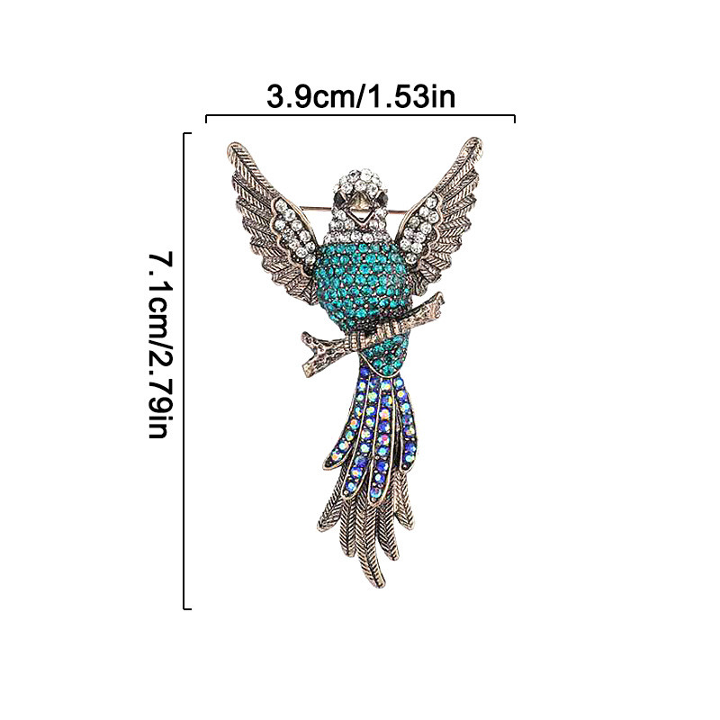 Naujos Kalnų krištolinio kolibrio segės moterims Animal Bird Metal Pin Sagtis Korsas Madingi aksesuarai Paltai Vakarėlio papuošalai