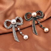 Luksuslikud emailiga kivist vibu prossid naistele, suured kikisõlmed metallist nööpnõelad Pulmapidu Korsage Sallinõelad Ehted Aksessuaarid