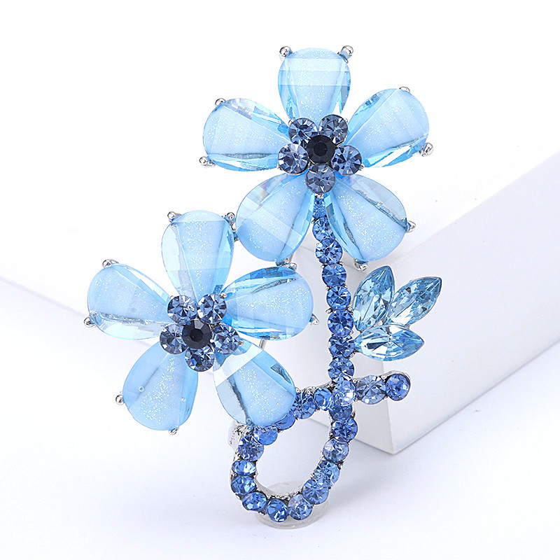 Naujos rožinės gėlės emalio sagės Moterims Permatomos Kalnų krištolinis metalinis segtukas Vestuvių vakarėlio ženklelis Naujųjų metų papuošalai Dovanos