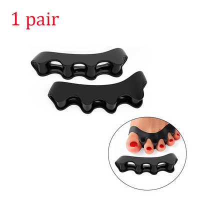 1 ζεύγος διαχωριστών δακτύλων σιλικόνης, ρυθμιστής Bunion Toe Valgus, Εργαλείο περιποίησης ποδιών εξωτερικής συσκευής Toe Hallux Valgus Corrector