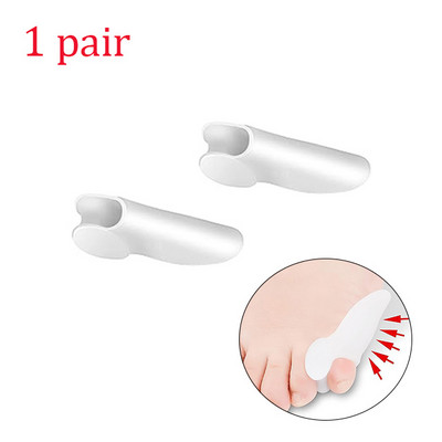 1 ζεύγος διαχωριστών δακτύλων σιλικόνης, ρυθμιστής Bunion Toe Valgus, Εργαλείο περιποίησης ποδιών εξωτερικής συσκευής Toe Hallux Valgus Corrector