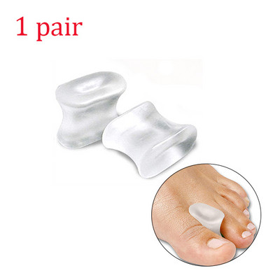 1 ζεύγος διαχωριστών δακτύλων σιλικόνης, ρυθμιστής Bunion Toe Valgus, Εργαλείο περιποίησης ποδιών εξωτερικής συσκευής Toe Hallux Valgus Corrector