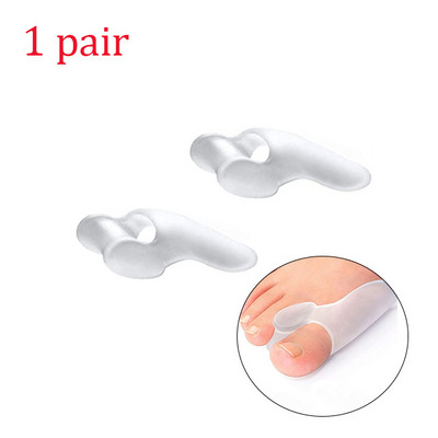 1 ζεύγος διαχωριστών δακτύλων σιλικόνης, ρυθμιστής Bunion Toe Valgus, Εργαλείο περιποίησης ποδιών εξωτερικής συσκευής Toe Hallux Valgus Corrector