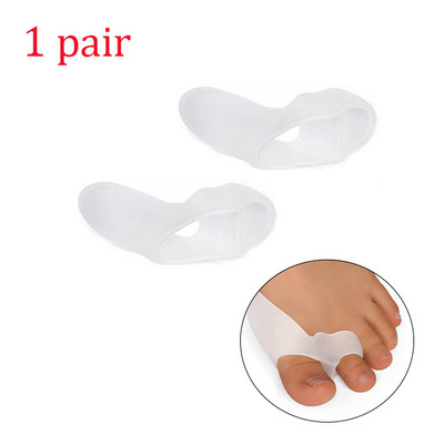 1 ζεύγος διαχωριστών δακτύλων σιλικόνης, ρυθμιστής Bunion Toe Valgus, Εργαλείο περιποίησης ποδιών εξωτερικής συσκευής Toe Hallux Valgus Corrector