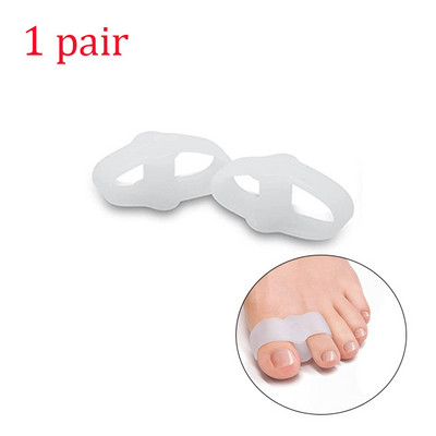 1 ζεύγος διαχωριστών δακτύλων σιλικόνης, ρυθμιστής Bunion Toe Valgus, Εργαλείο περιποίησης ποδιών εξωτερικής συσκευής Toe Hallux Valgus Corrector