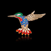 Creative Bird Enamel Pross Rhinestone Animal Pross Pin Naistele Meestele Sall Ülikond Märgid Korsa Uusaasta Jõuluehted Kingitus