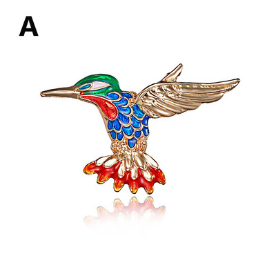 Creative Bird Enamel Pross Rhinestone Animal Pross Pin Naistele Meestele Sall Ülikond Märgid Korsa Uusaasta Jõuluehted Kingitus