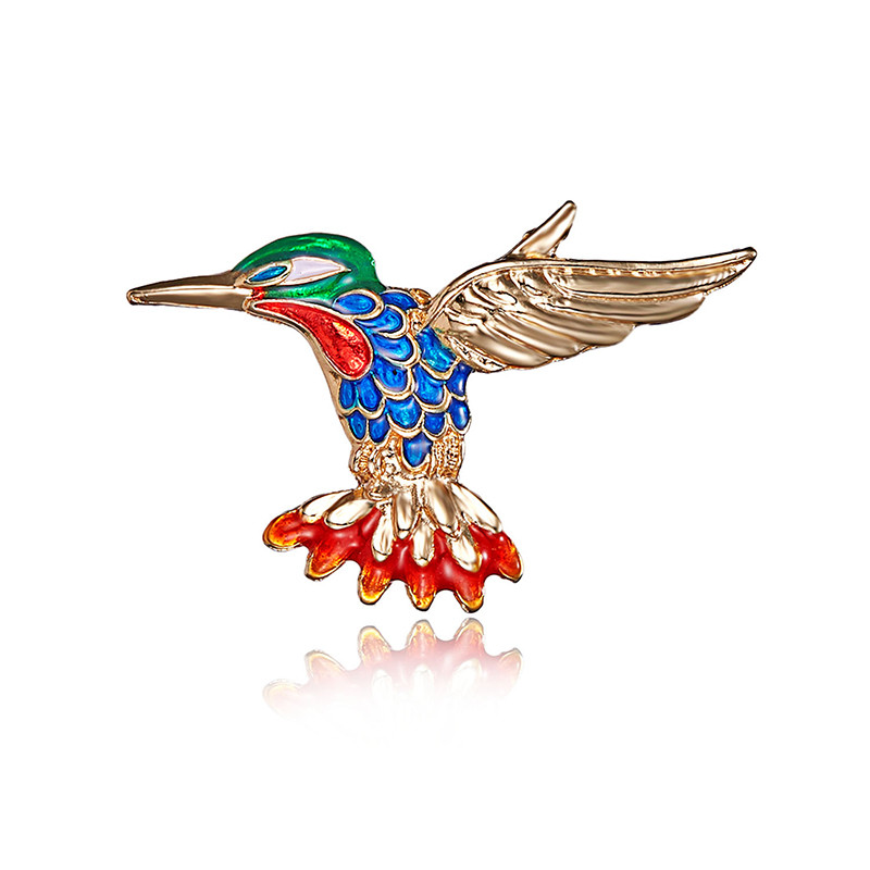 Creative Bird Enamel Pross Rhinestone Animal Pross Pin Naistele Meestele Sall Ülikond Märgid Korsa Uusaasta Jõuluehted Kingitus