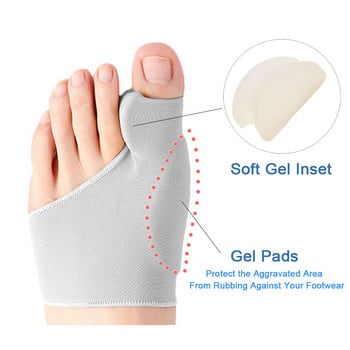 2Pcs=1 Pair Separator Toe Hallux Valgus Bunion Corrector Orthotics Πόδια Οστό Ρυθμιστής αντίχειρα Διόρθωση ισιωτικό κάλτσας πεντικιούρ