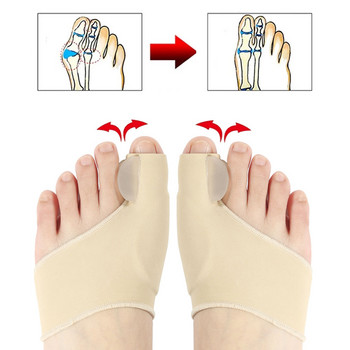 2 бр. = 1 чифт разделител на пръстите на крака Hallux Valgus Bunion Corrector Orthotics Feet Bone Thumb Adjuster Correction Pedicure Nock Straightener