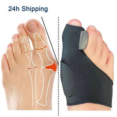 2db = 1 pár lábujj elválasztó Hallux Valgus Bunion Corrector Orthotics Lábcsont Hüvelykujj-beállító korrekciós pedikűr zoknikiegyenesítő