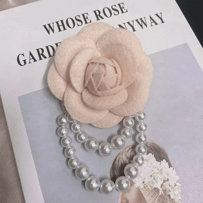 Uus korea kangas kameelia lille prossi nööpnõelad pärlitass korsaaž Mood ehted sall pannal naistele särgikrae tarvik