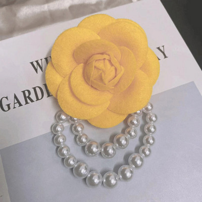 Uus korea kangas kameelia lille prossi nööpnõelad pärlitass korsaaž Mood ehted sall pannal naistele särgikrae tarvik