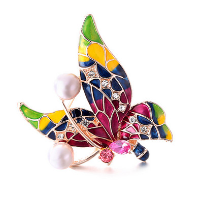 Värvilised Liblikad Prossid Kristallkividest Metallist emailnõelad Putukad Loomad Pross Märk Korsaal Jõulupulmaehted