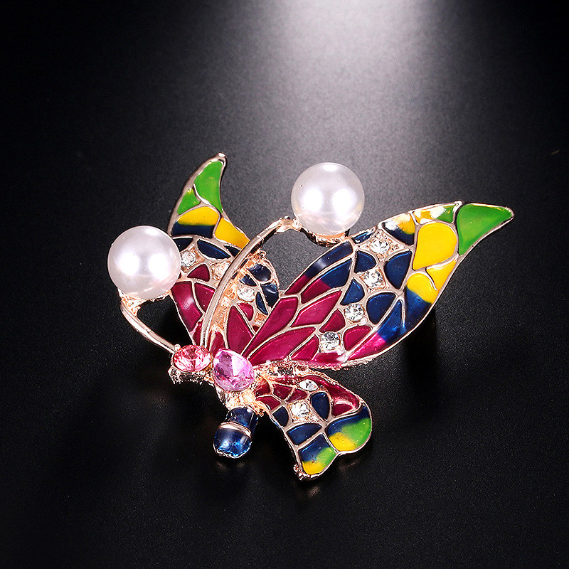 Värvilised Liblikad Prossid Kristallkividest Metallist emailnõelad Putukad Loomad Pross Märk Korsaal Jõulupulmaehted