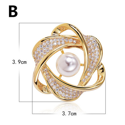 Trendy broševi od kamenčića igle kristalni cvijet biserni šal kopča broš ženski šal prsten kopča šalovi držač za pričvršćivanje