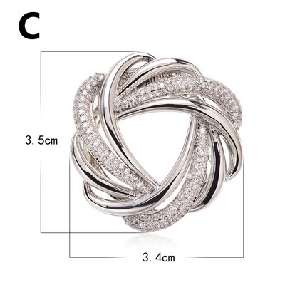 Trendy broševi od kamenčića igle kristalni cvijet biserni šal kopča broš ženski šal prsten kopča šalovi držač za pričvršćivanje