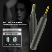 Itin plona tiksli ausų nosies veido plaukų kirpimo mašinėlė, skirta vyrų nosies vilnai, nešiojamasis elektrinis skutimosi įrankis