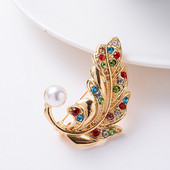 TODOX värv Rhinestone naised Prossid Moekristall peen lehtlille mantelnõelad rõiva aksessuaar tegevus riidepandla