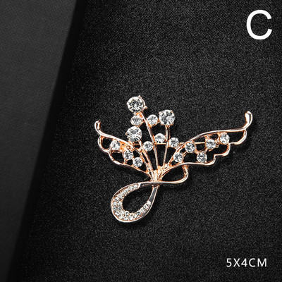 Κοσμήματα μόδας Υψηλής ποιότητας Vintage Χρυσό Χρώμα Καρφίτσα Καρφίτσα Κρύσταλλα Απομίμηση στρας Απομίμηση Μαργαριτάρι λουλούδι καρφίτσα αξεσουάρ γάμου