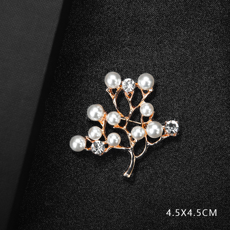 Κοσμήματα μόδας Υψηλής ποιότητας Vintage Χρυσό Χρώμα Καρφίτσα Καρφίτσα Κρύσταλλα Απομίμηση στρας Απομίμηση Μαργαριτάρι λουλούδι καρφίτσα αξεσουάρ γάμου