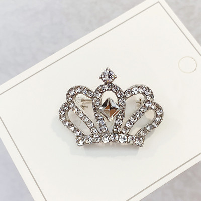 Modni krunski broševi Zlatno srebrna boja Rhinestones Biserna igla za rever Haljina Dekoracija Kopča Bedž Nakit Dodaci za žene