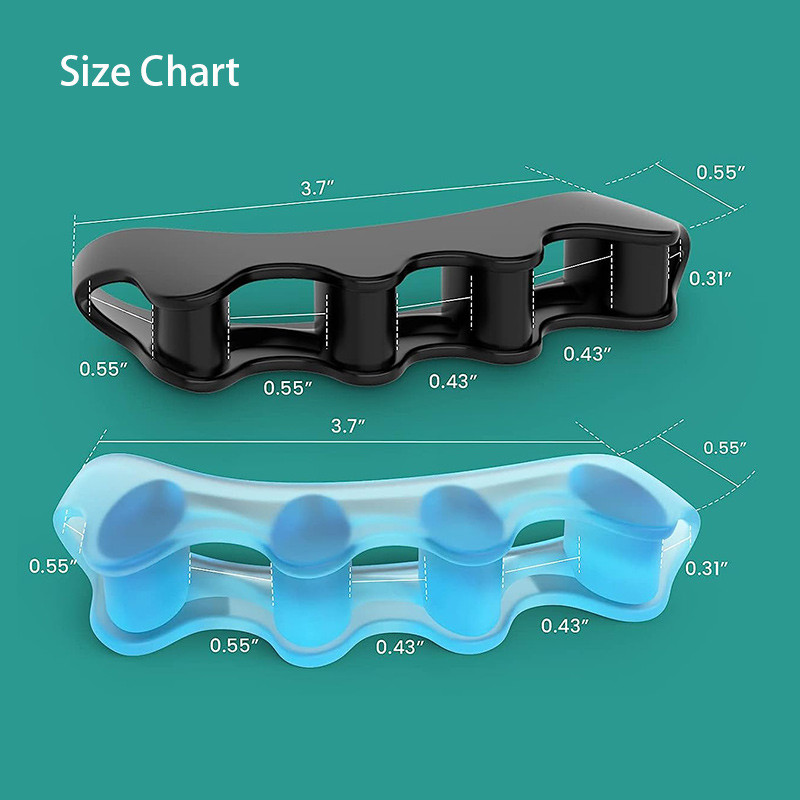 1 ζευγάρι αποστάτες ποδιών σιλικόνης για σωστή ευθυγράμμιση των δακτύλων, ισιωτικά δακτύλων ποδιών και σφυριού για τρέξιμο και πρακτική γιόγκα