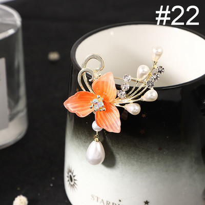 Uus kristallkivist pärlitest lilleprossid, nööpnõelad, elegantsed naiste, tüdrukute pross, mantel, kleit, ülikond, korsa, riided, aksessuaarid