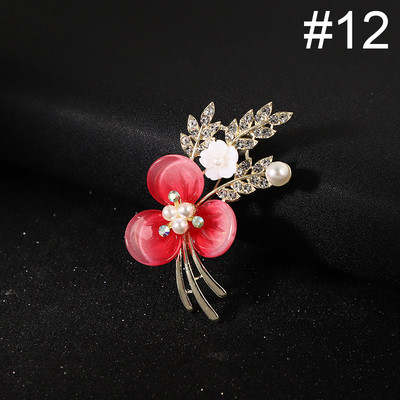 Uus kristallkivist pärlitest lilleprossid, nööpnõelad, elegantsed naiste, tüdrukute pross, mantel, kleit, ülikond, korsa, riided, aksessuaarid