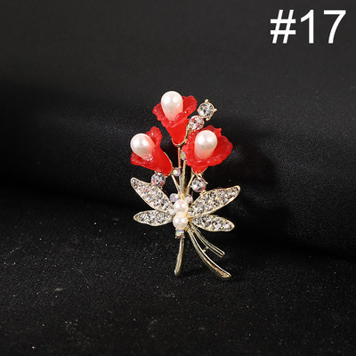 Uus kristallkivist pärlitest lilleprossid, nööpnõelad, elegantsed naiste, tüdrukute pross, mantel, kleit, ülikond, korsa, riided, aksessuaarid