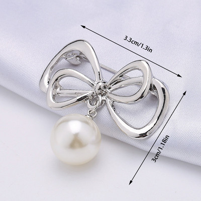 1 ΤΕΜ. Νέα πεταλούδα με γεωμετρική κούφιση μαργαριταρένια καρφίτσα μόδας αντιολισθητική καρφίτσα πέτο Γυναικεία σάλι σταθερή πόρπη κοσμήματα αξεσουάρ